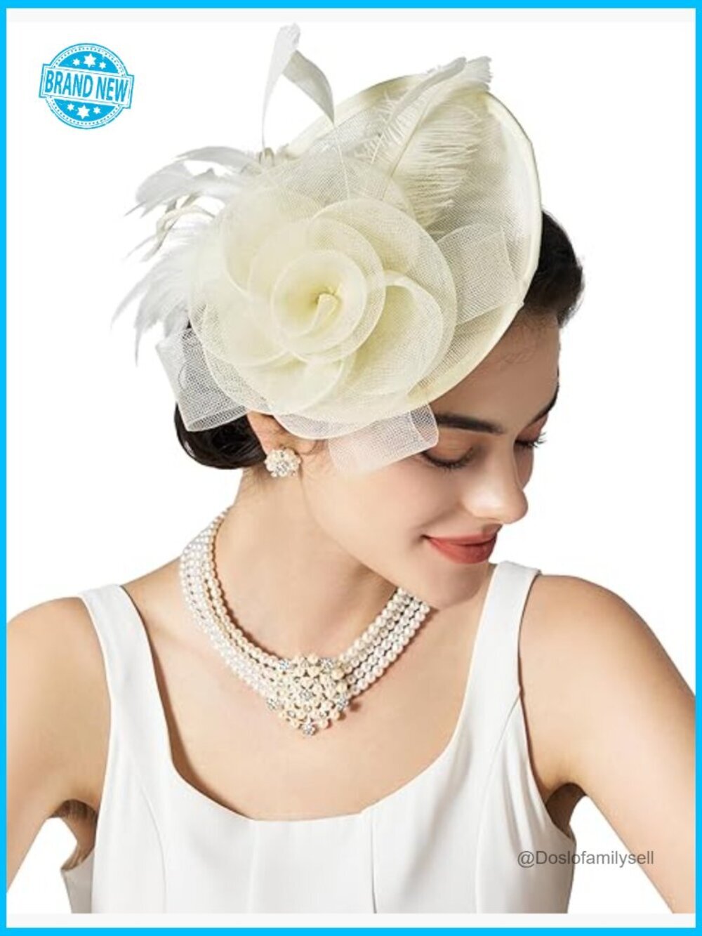 Flower Sinamay Fascinator Hat Tea Party Kentucky Derby Wedding Headband Clip